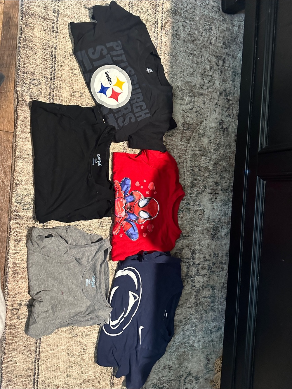 Pittsburgh Steelers Black Kids Short Sleeve Tee